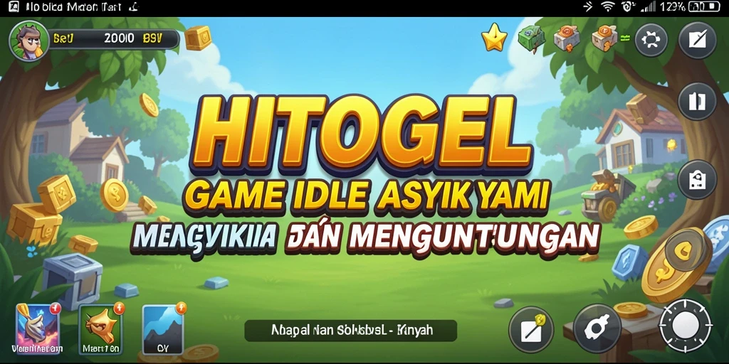 Screenshot gameplay HITOGEL menampilkan karakter yang sedang mengumpulkan sumber daya.