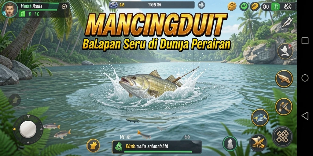 Gameplay intens dari MANCINGDUIT dengan balapan seru di perairan.