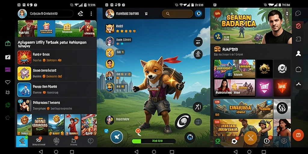 Tampilan antarmuka pengguna RAM89 dengan fitur-fitur Utility.
