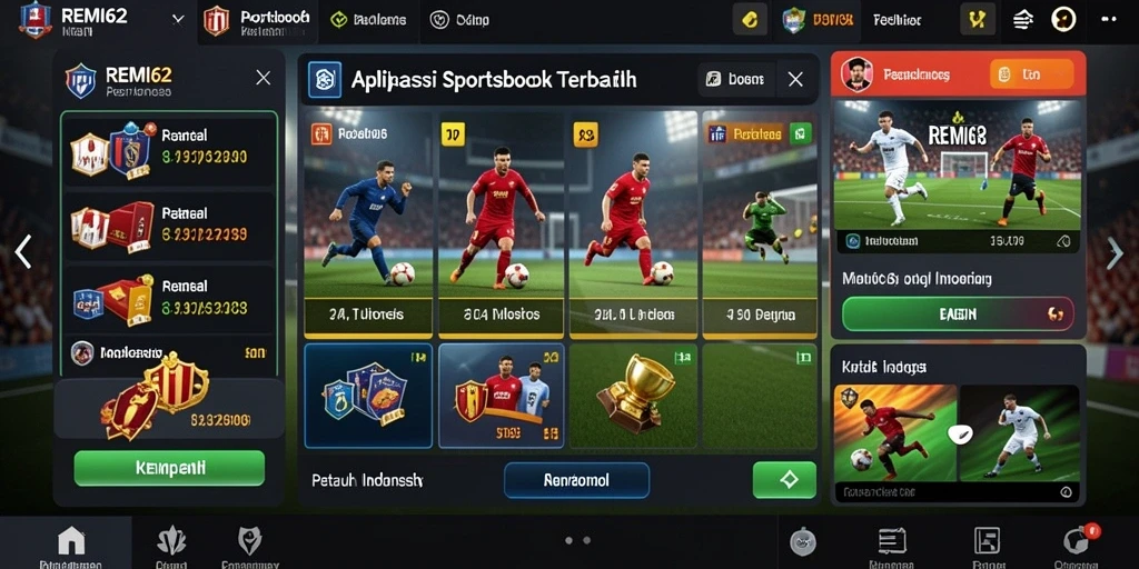 Tampilan gameplay yang menarik dan intuitif pada aplikasi Sportsbook.