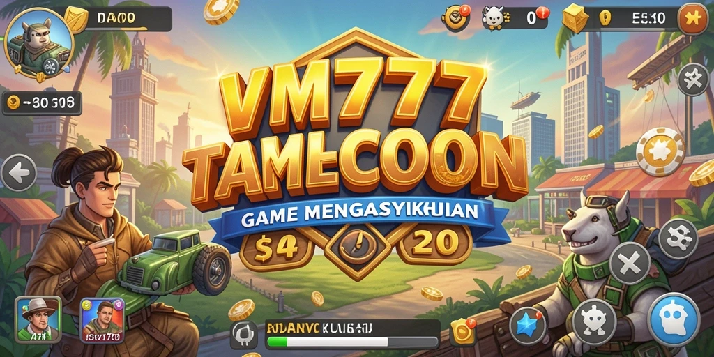 Screenshot utama VM777 menampilkan gameplay Tycoon yang menarik.