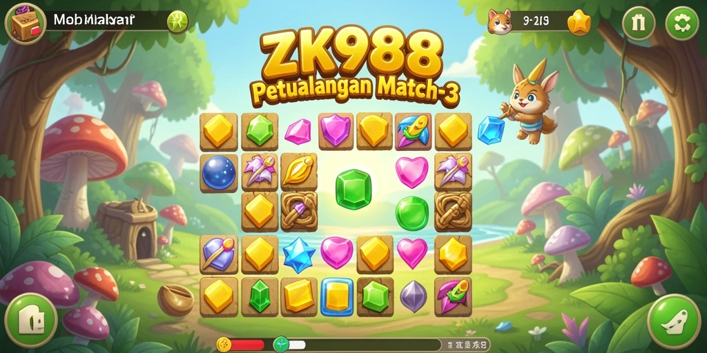 Tampilan gameplay seru dan berwarna-warni dari ZK988.